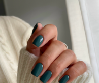 Winter Teal Gloss Nails