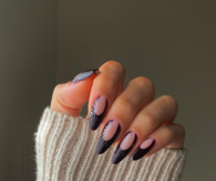 Plum Long Nails