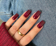 Dark Cherry Nails