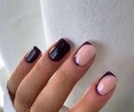 Short Dark Plum Nails