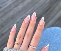 White Heart Valentine Day Nails