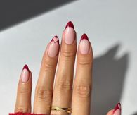 Red Heartbeat Nail Tips