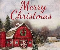 Vintage Farm Merry Christmas Quote