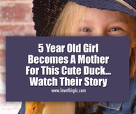 5 Year Old Girl Becomes A Mother For This Cute Duck...Watch Their Story