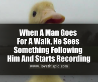 When A Man Goes For A Walk, He Sees Something Following Him And Starts Recording