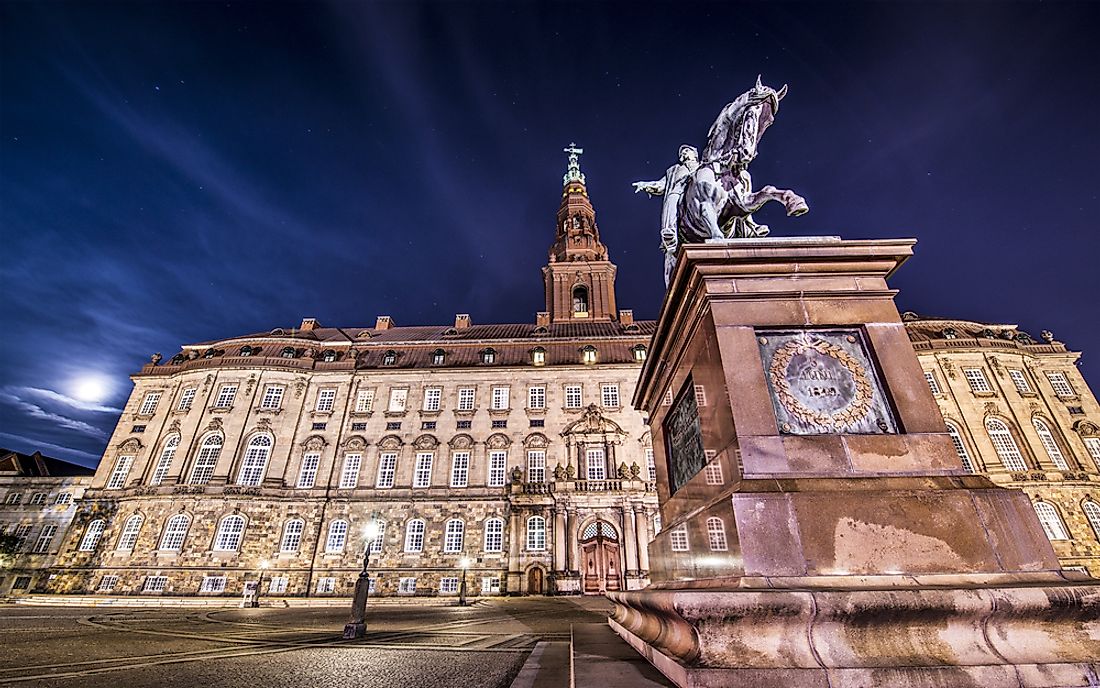 The Christiansborg Palace in Copenhagen, Denmark. 