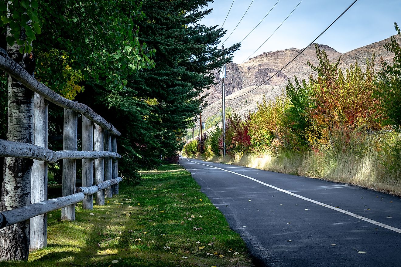 Bike path In Ketchum, Idaho