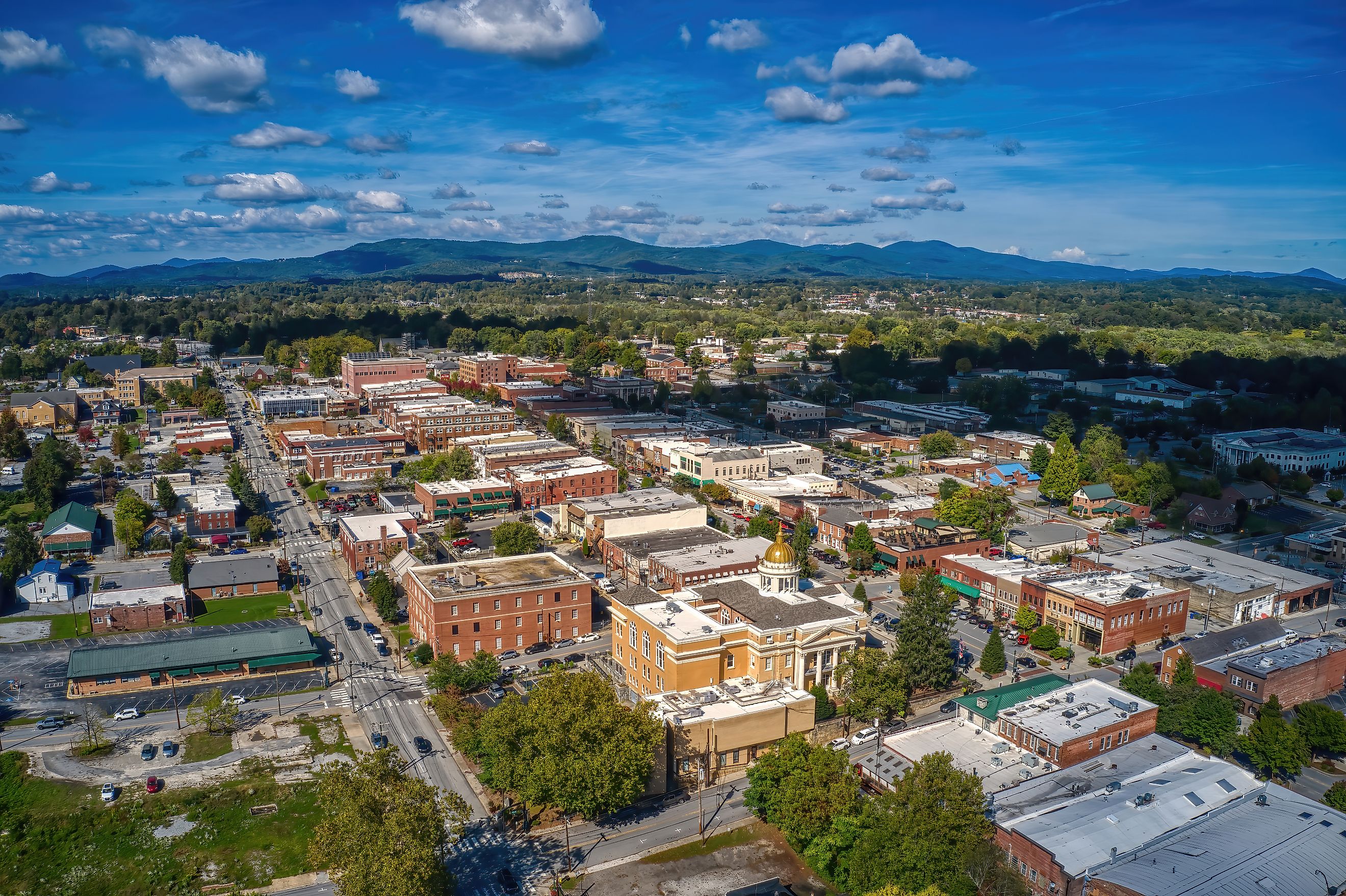 Aerial View of Downtown Hendersonville