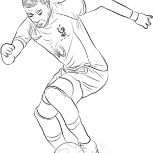 Soccer Players Coloring Pages Printable for Free Download