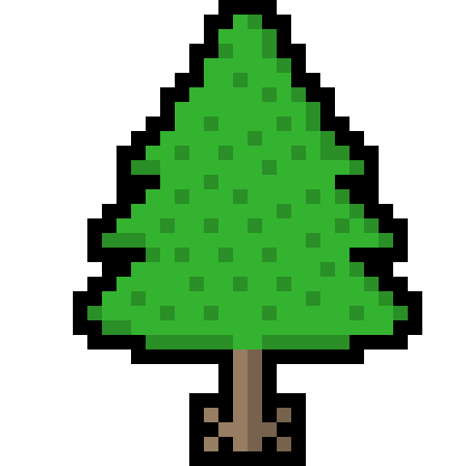 Pixel Pine Tree by ThexxxReaper on Newgrounds