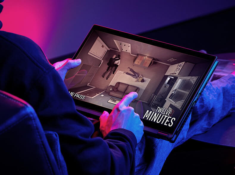 Scenario image tablet mode with Twelve minute gaming inscreen