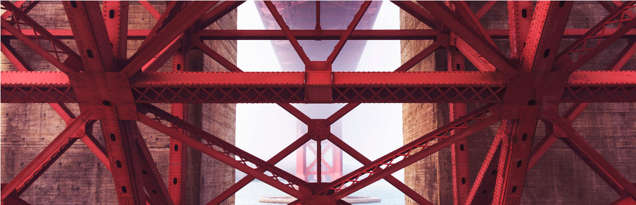 View under Golden Gate Bridge