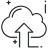 Cloud, computing, cloud, transfer, cloud, upload, cloud, uploading, data, transmission Icon