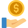 Hand - , Münz - , dollar - , Finanz - Symbol