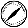 Icono Safari, negro, logo