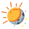 Icona Eclipse, meteo, sole, luna, stelle, sky