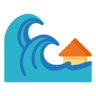 Tsunami, Wellen, wave, Meer, Naturphänomen Symbol