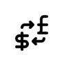 Dollar, zu, poundsterling, Währung, exchange Symbol