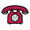 Telefon, retro, rufen Symbol