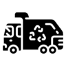 Müllwagen, Recycling-LKW, LKW, reciclyng Symbol