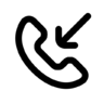 Telefon, eingehende, rufen Symbol