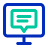 Sprechen, computer, bubble, chat Symbol