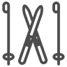 Skifahren, sport Symbol