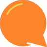 Chat, Dialog, Blasen, Blase, talk, orange, Gespräch Symbol