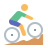 Fietsen, mountain, bike, sport, olympische Icoon