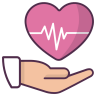 Medizintechnik, EKG, hand, Herz Symbol