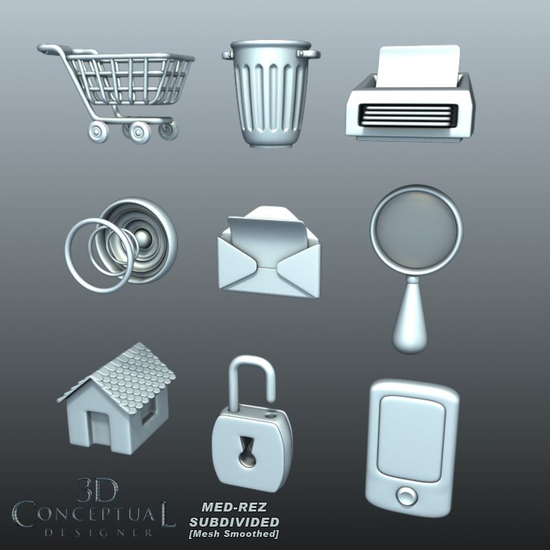 Schnittstelle_Web-Icon-SET1 3d model