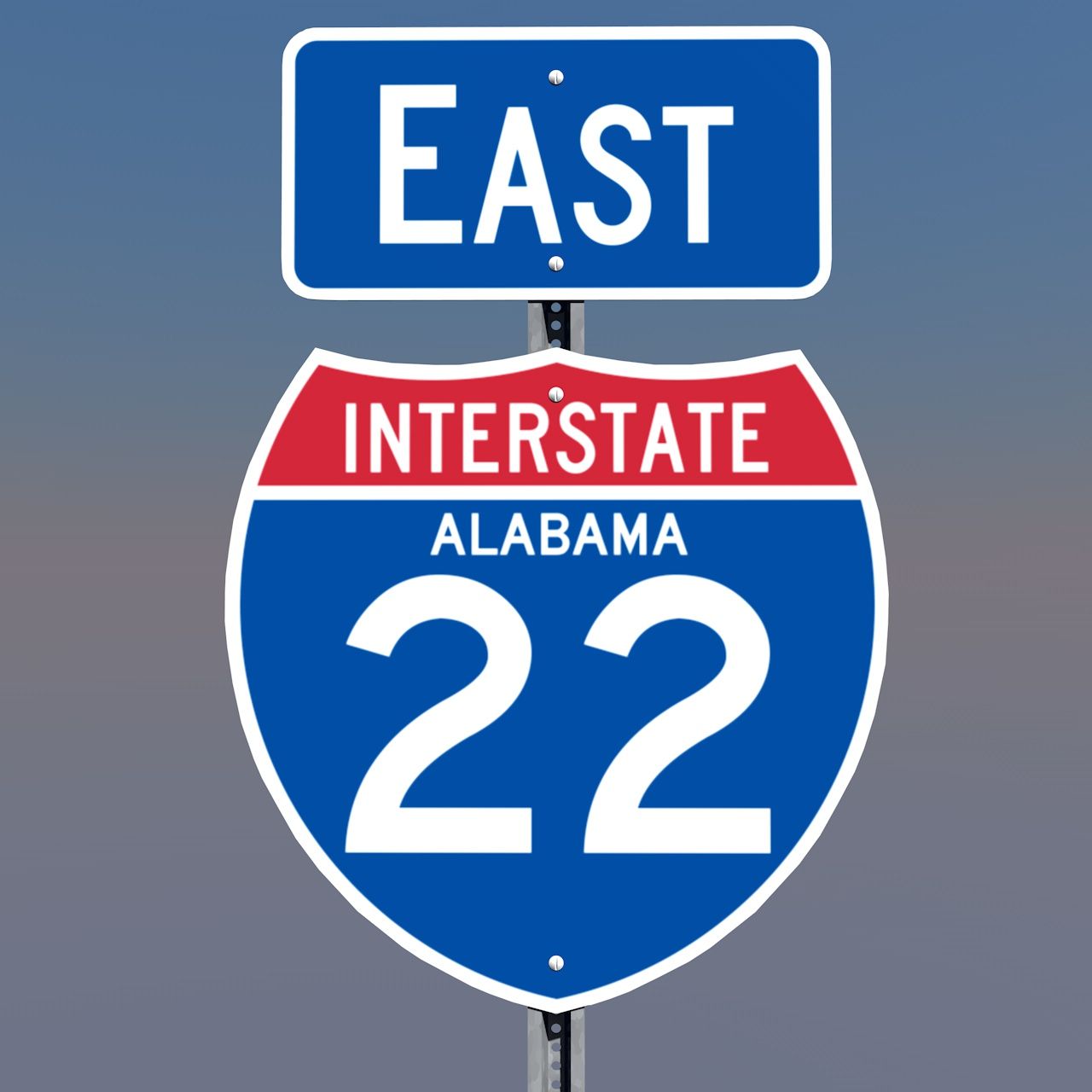 3D Alabama Interstate 22 Zeichen 3d model