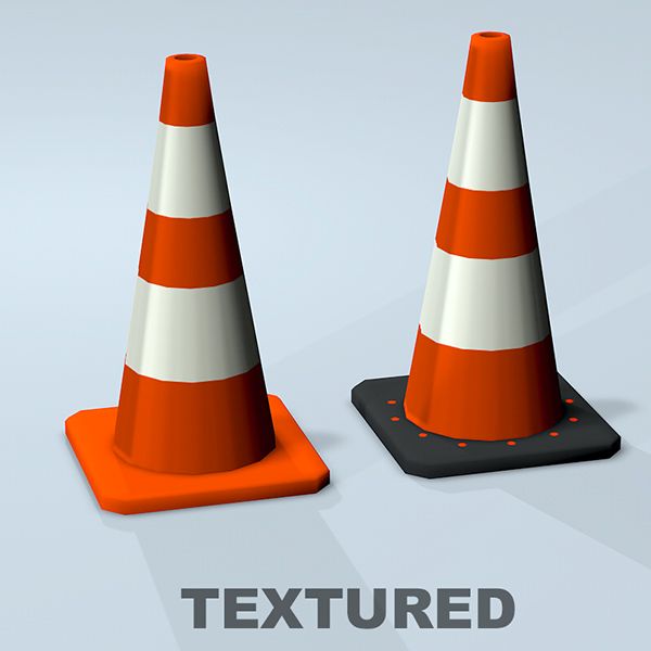 Verkehrskegel texturiert 3d model