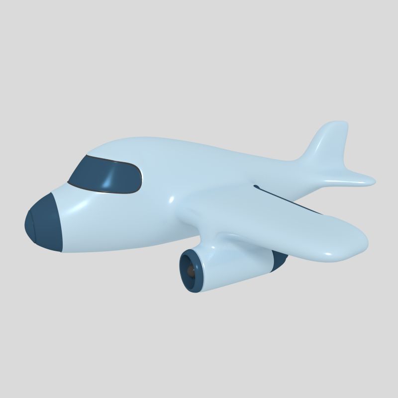 Cartoon Flugzeug 3d model