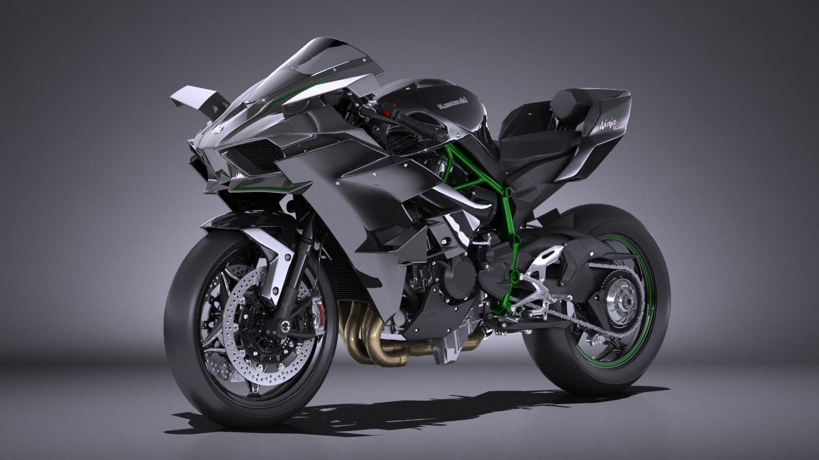 Kawasaki Ninja H2R Supercharged 2016 3d model