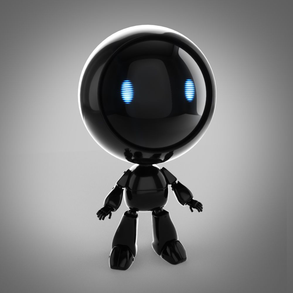 Karikaturroboter 3d model