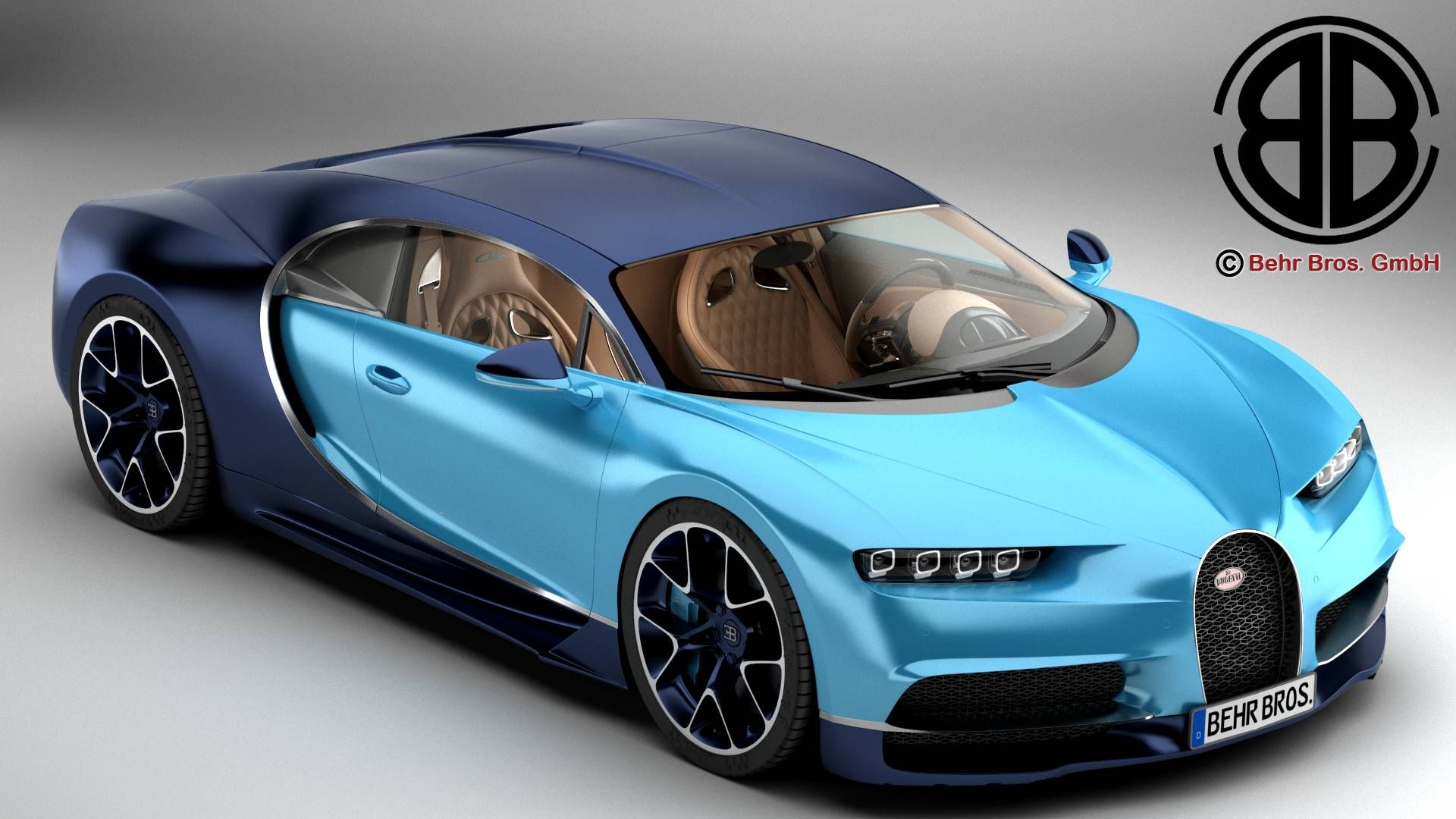 Bugatti Chiron 2017 3d model