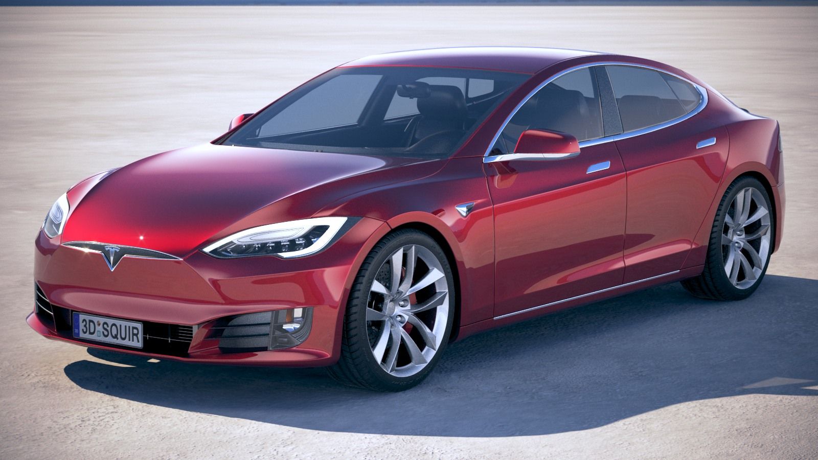 Tesla Model S P100D 2018 3d model