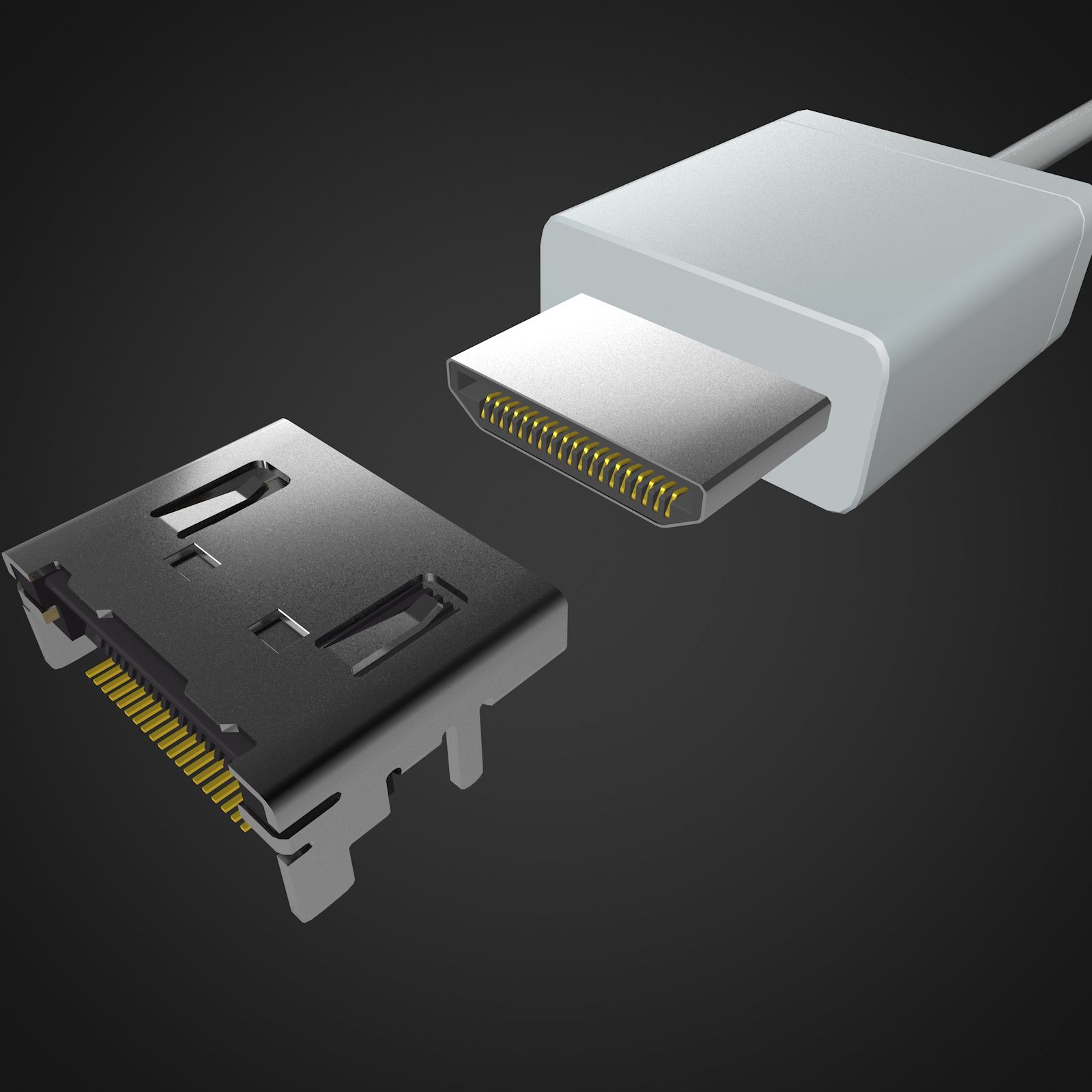 Mini-HDMI-Anschluss 3d model