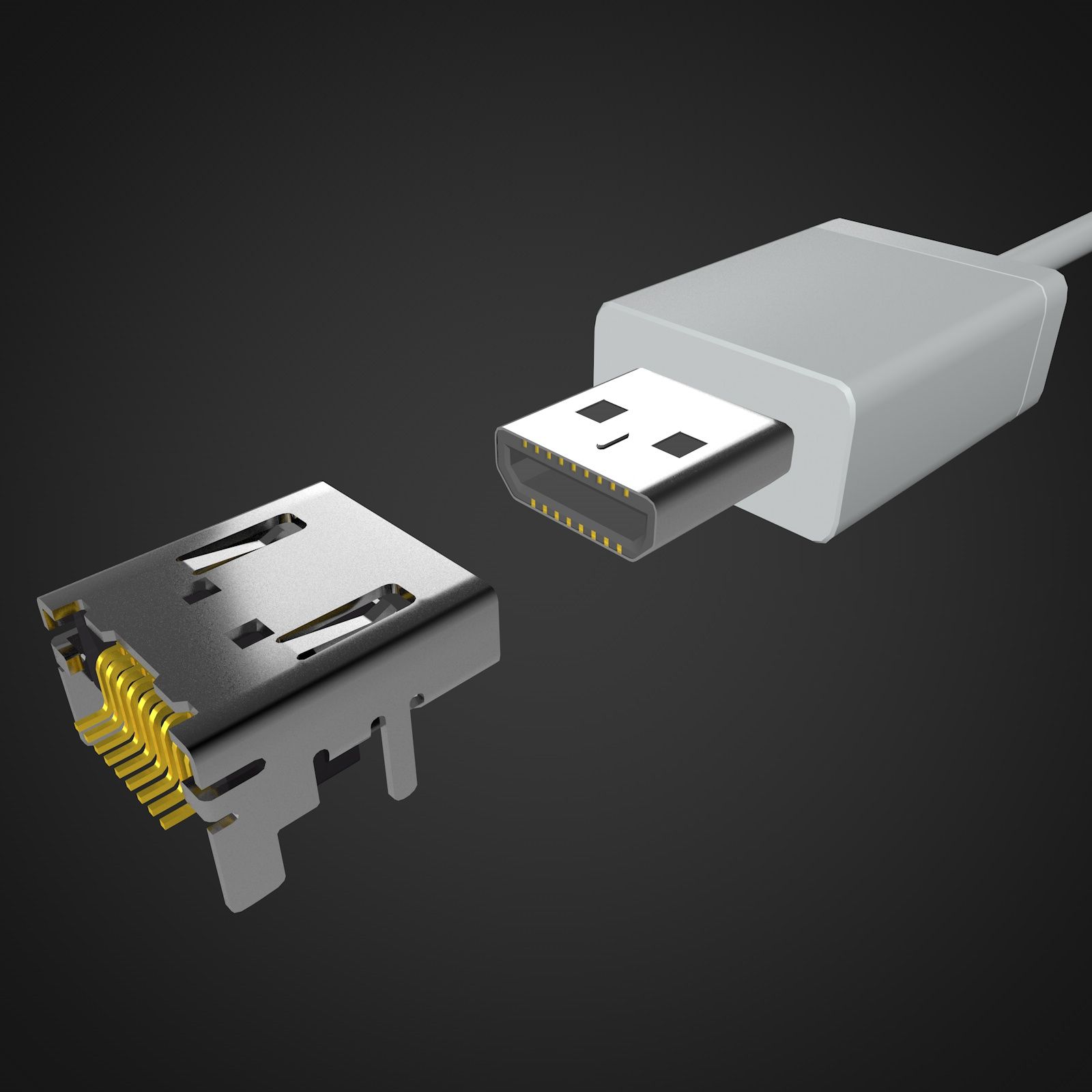 Micro-HDMI-Anschluss 33 3d model