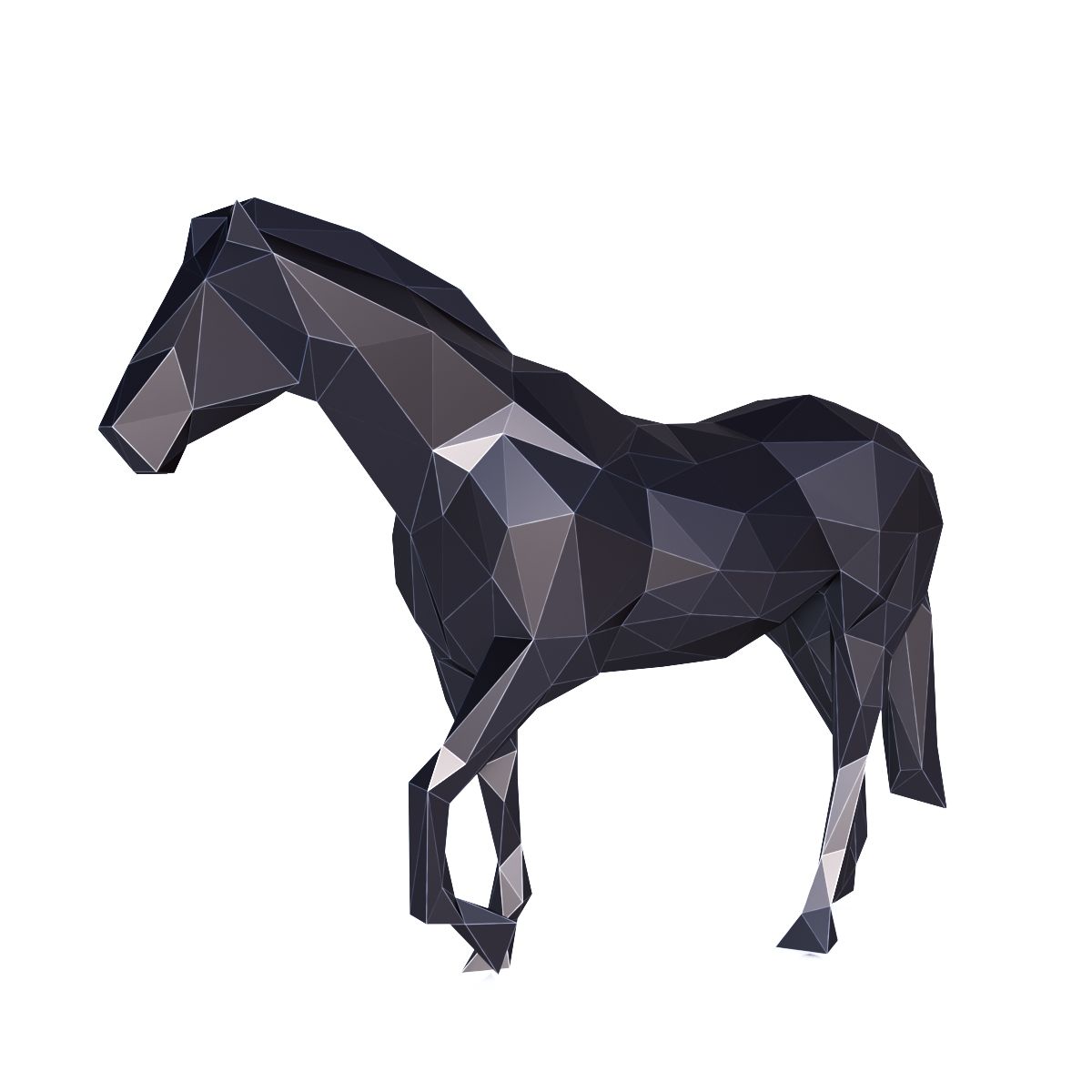 Pferd Low Poly v2 3d model