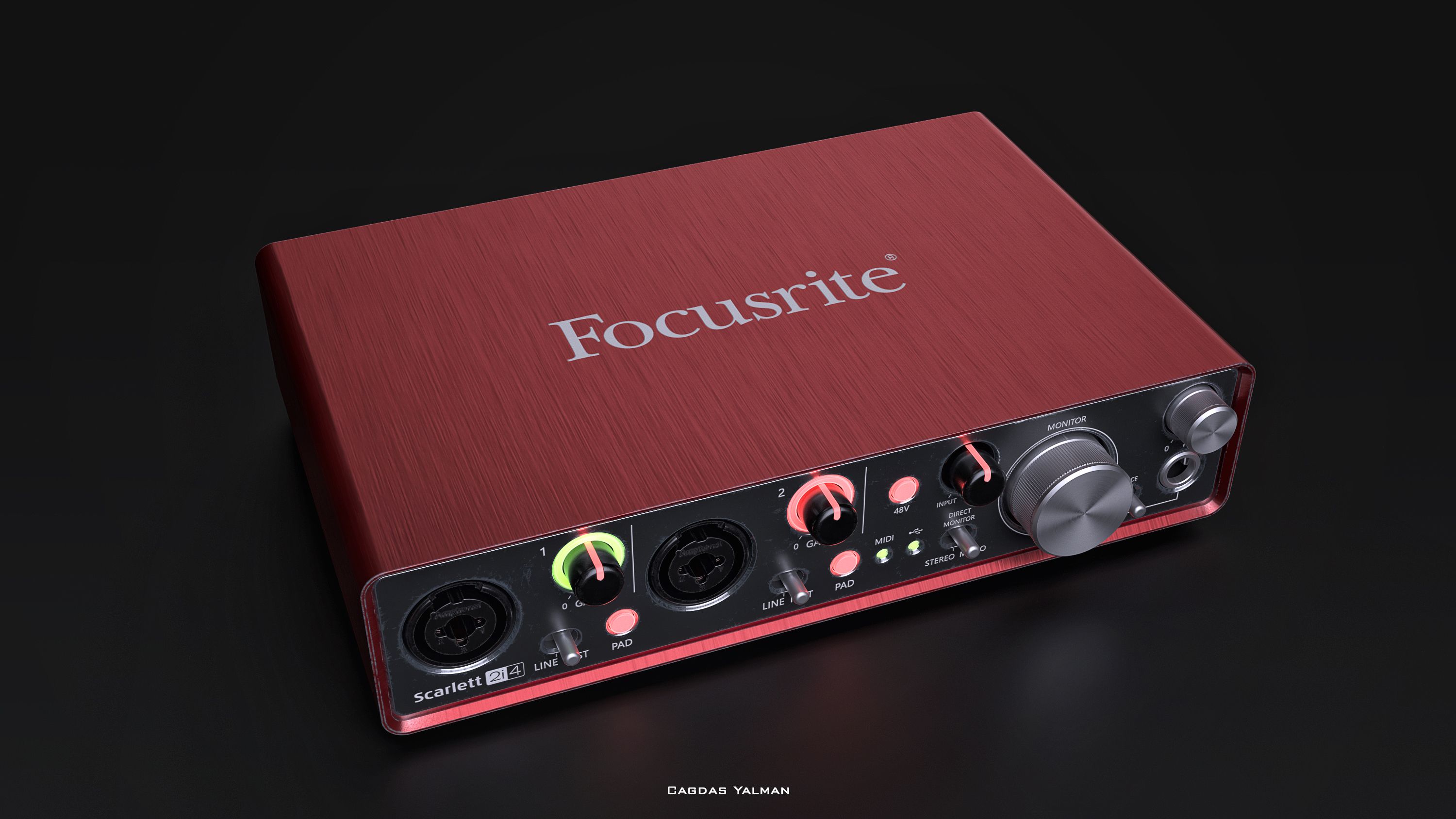 Focusrite Scarlett 2i4 3d model