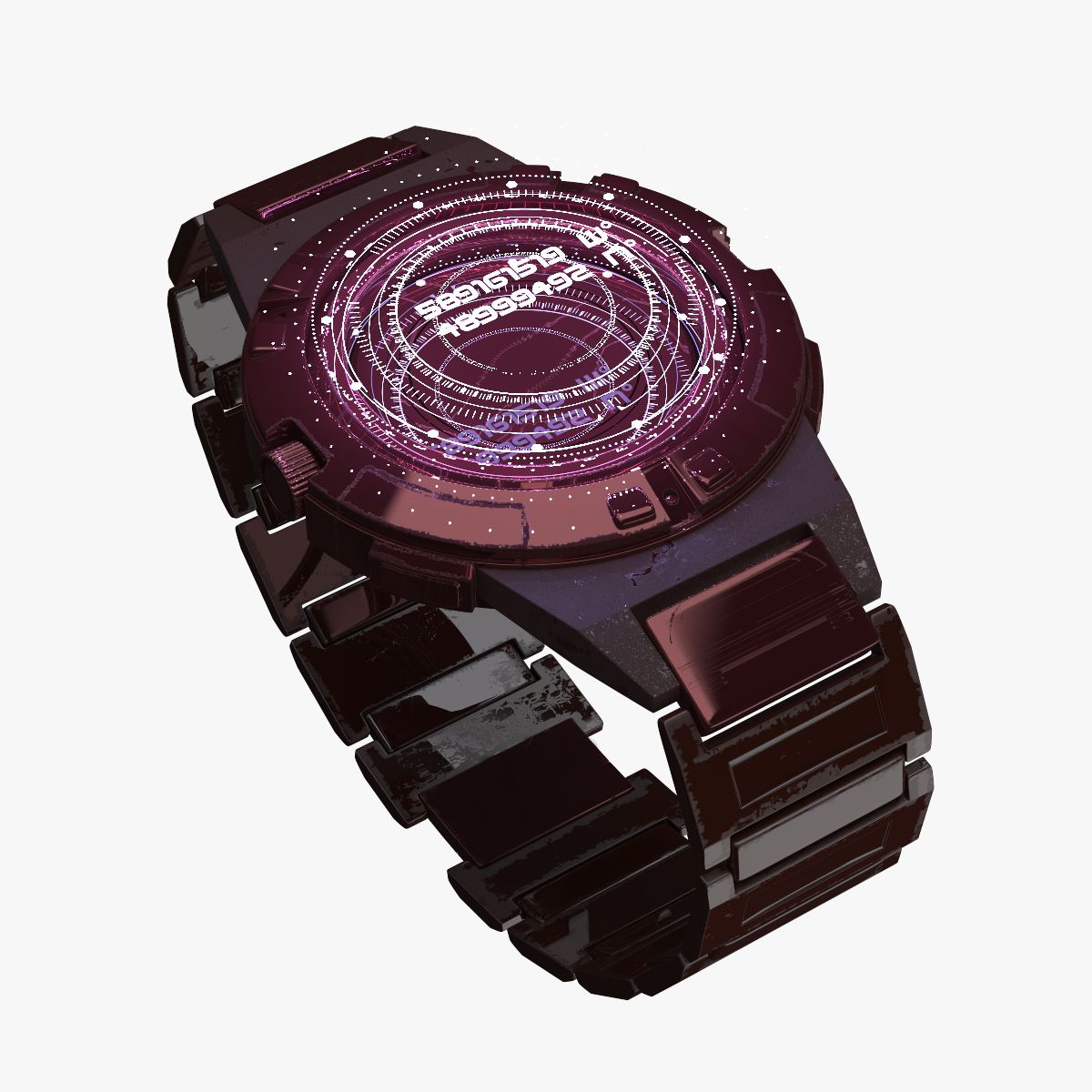 Sci Fi Hologramm Uhr 3d model