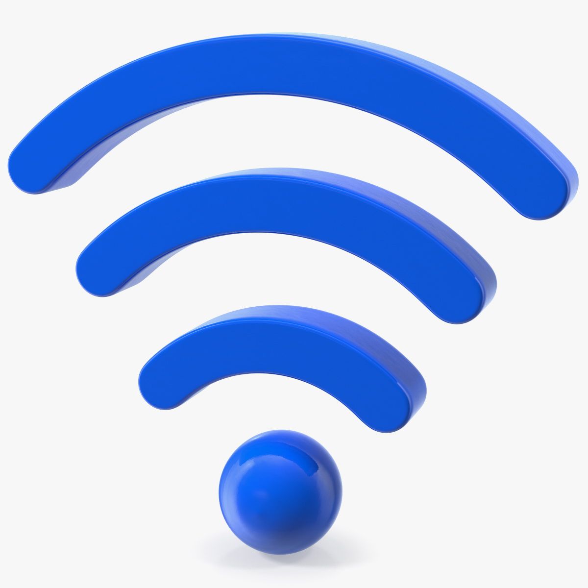 WLAN- und WiFi-Symbol 3d model