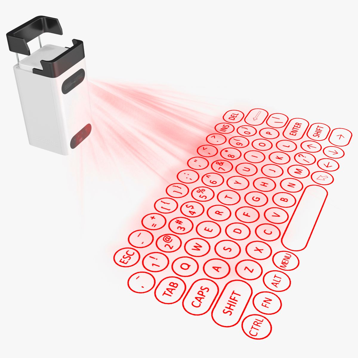 Drahtlose virtuelle Laserprojektionstastatur 3d model