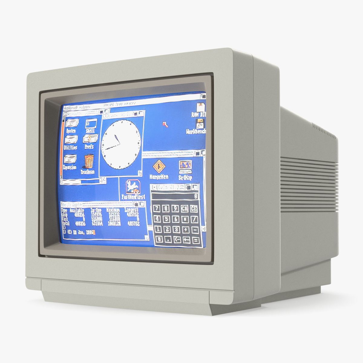 Vintage-Monitor 3d model