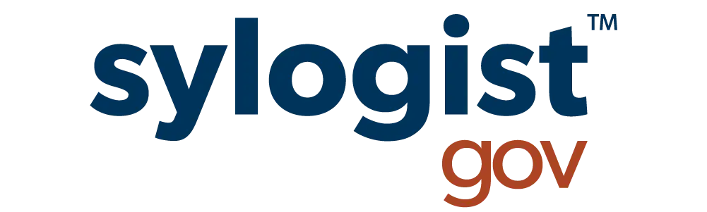 SylogistGov logo in blue and red