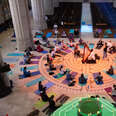 Yoga on the Labyrinth at Grace Cathedral