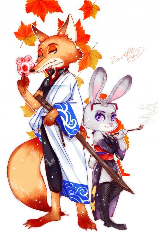 Zootama: Un zorro de alma plateada [Zootopia x Gintama] de Kirby_Hanyou