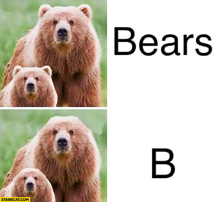 Bears with ears, b bears without ears